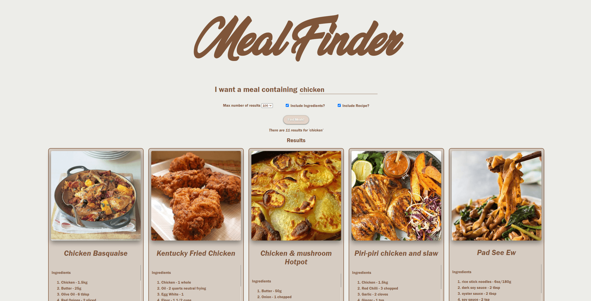 Meal Finder